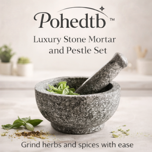 Pohedtb™ Luxury Stone Mortar and Pestle Set, mortar and pestle set / spice grinder bowl / stone herb grinder