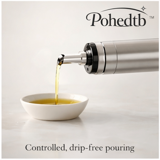 Pohedtb™ Stainless Steel Precision Oil Dispenser, olive oil dispenser bottle / drip-free oil bottle / kitchen oil dispenser