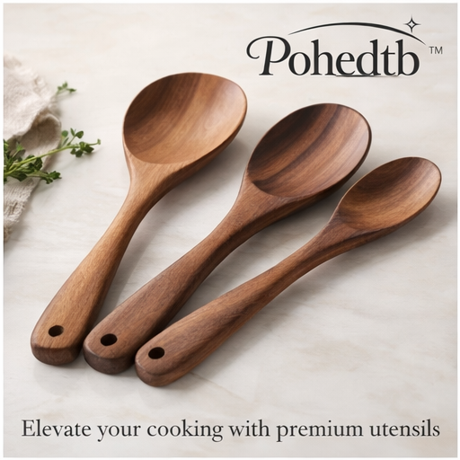 Pohedtb™ Handcrafted Walnut Wooden Cooking Spoon Set, walnut cooking utensils / wooden spoon set / premium kitchen utensils